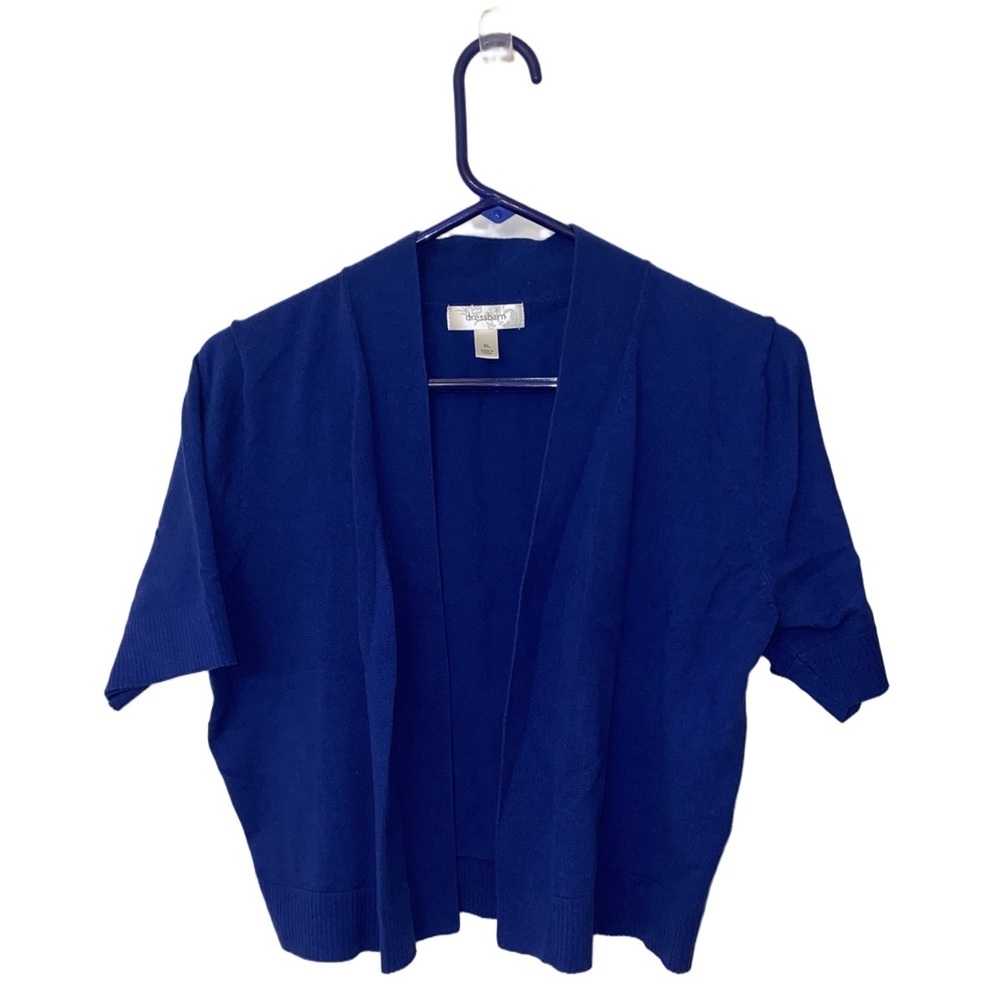 Dress Barn Royal Blue Cropped Cardigan